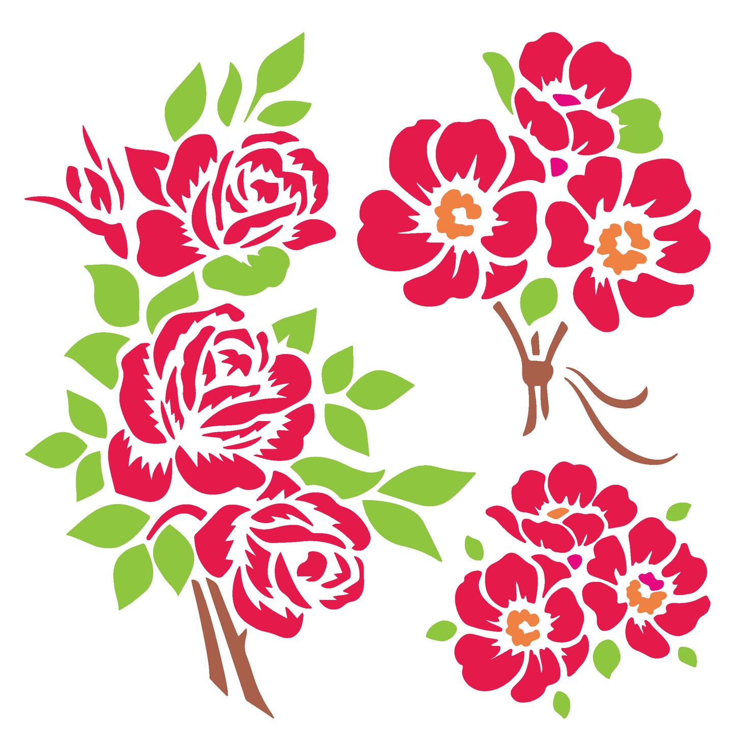 MaxxxMart - Kids Cartoon Theme Wall Stencil(Inches)