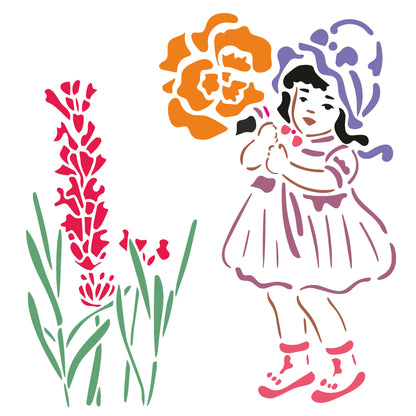 MaxxxMart - Kids Cartoon Theme Wall Stencil(Inches)