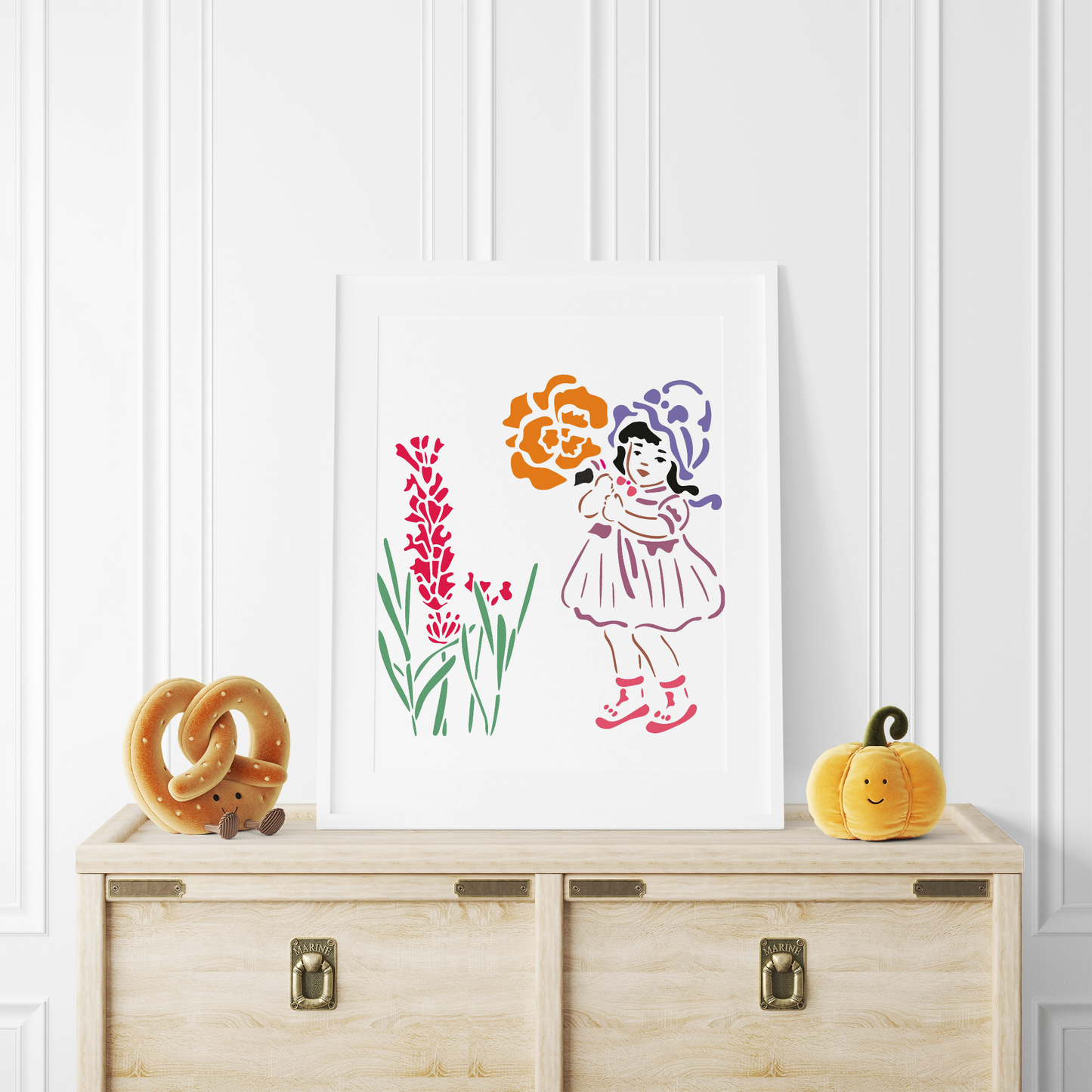 MaxxxMart - Kids Cartoon Theme Wall Stencil(Inches)