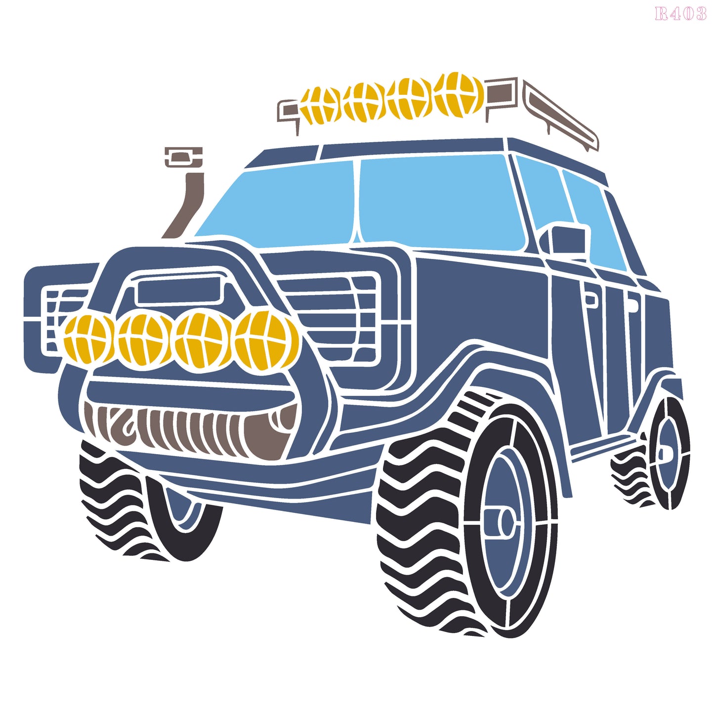 MaxxxMart-Beach Theme Wall Stencil (Inches)