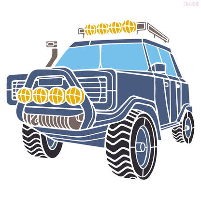 MaxxxMart-Beach Theme Wall Stencil (Inches)