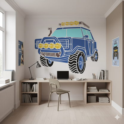 MaxxxMart-Beach Theme Wall Stencil (Inches)