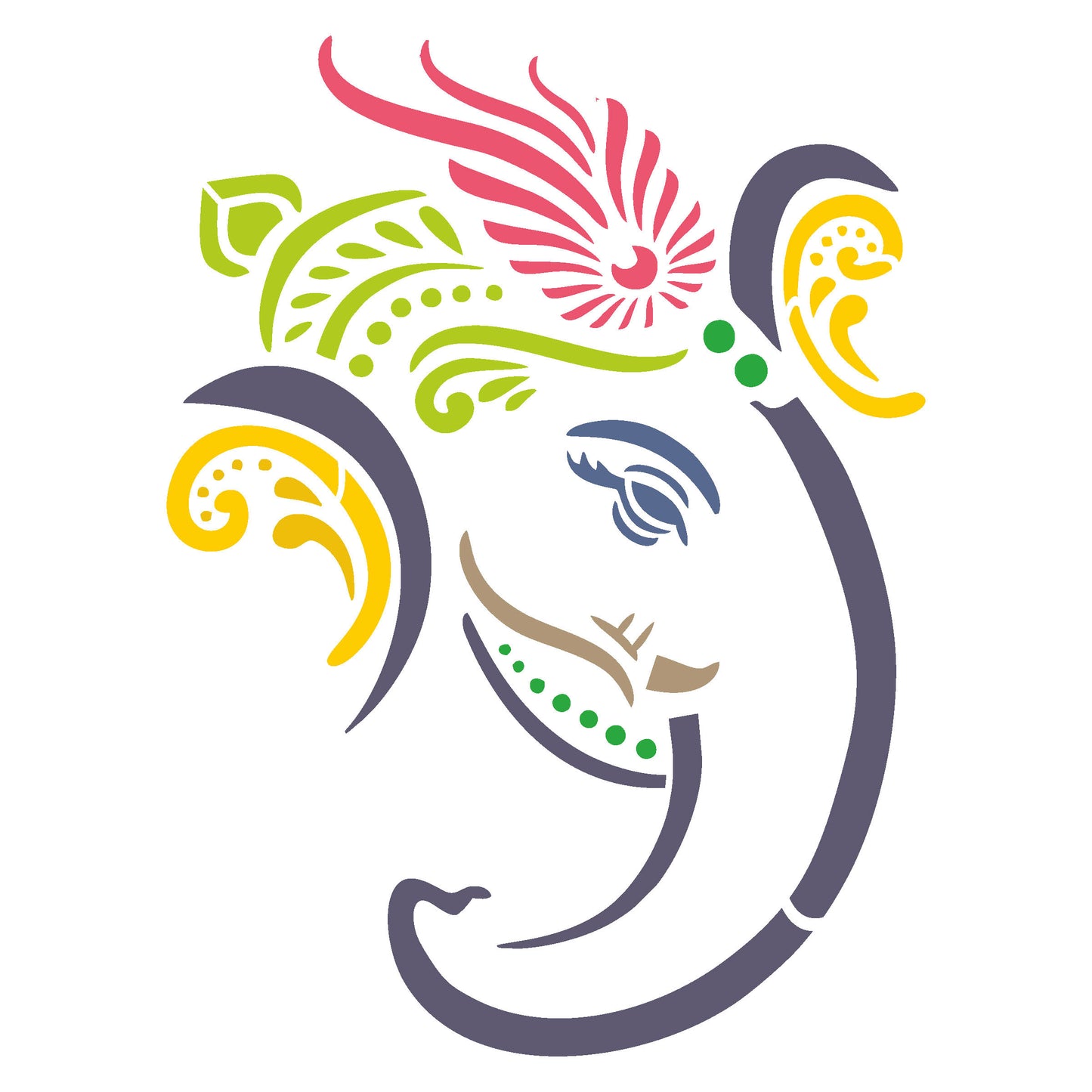 MaxxxMart-God Theme Wall Stencils(inches)