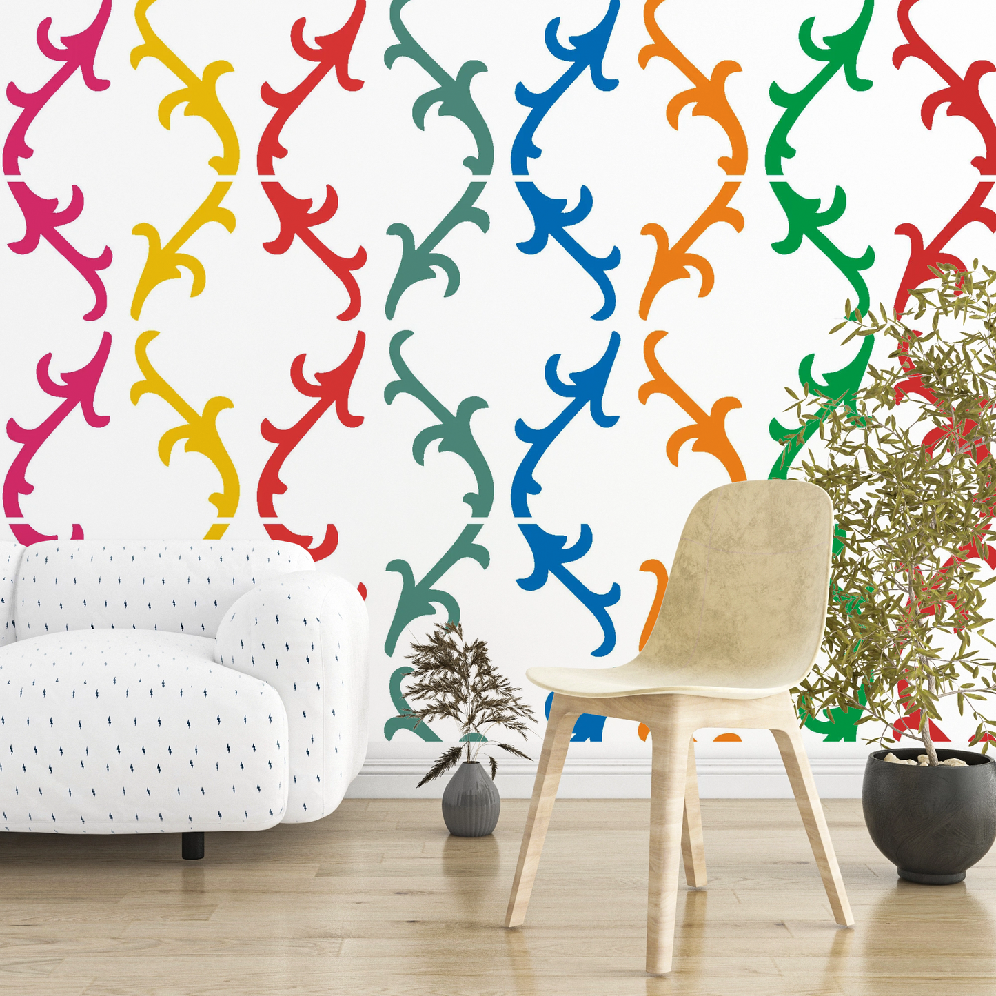 MaxxxMart - Wall Pattern Wall Stencil(Inches)