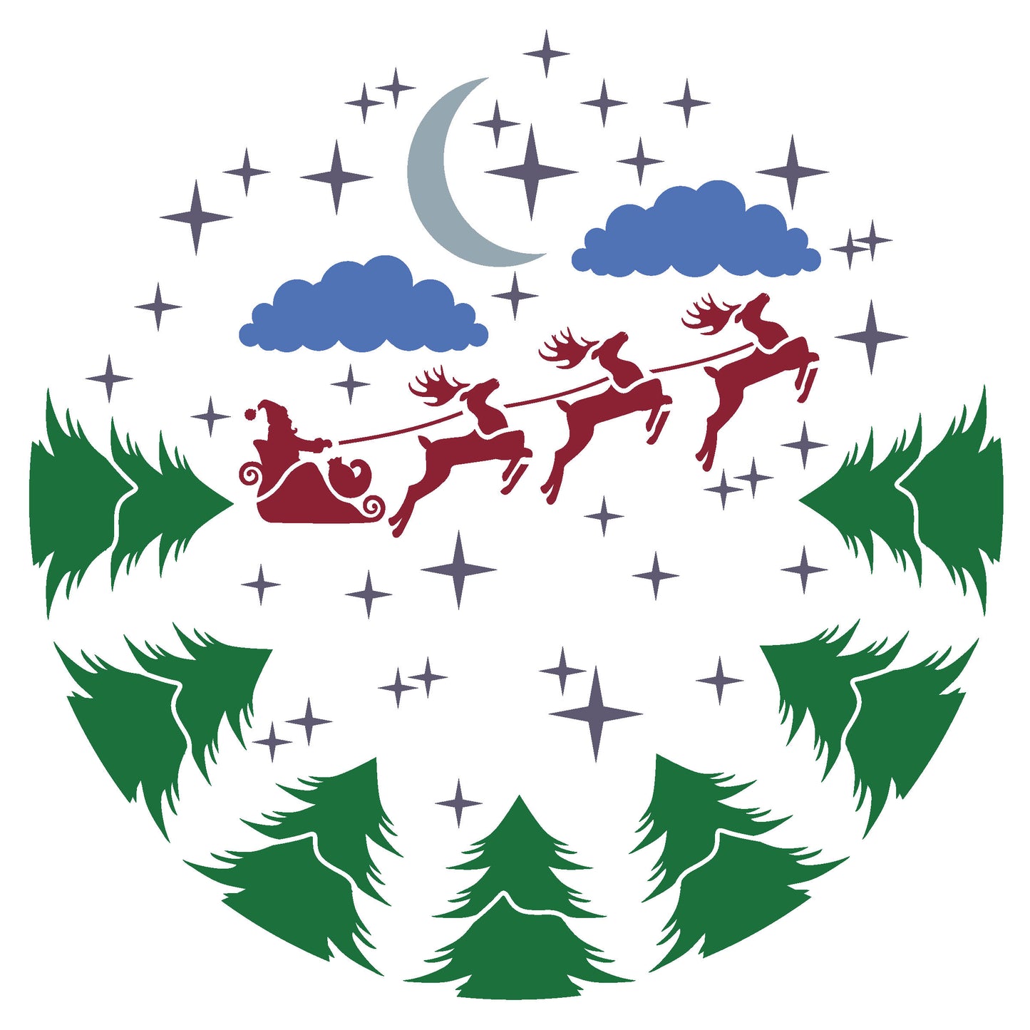 MaxxMart- Christmas Decor  Wall Stencil(Inches)