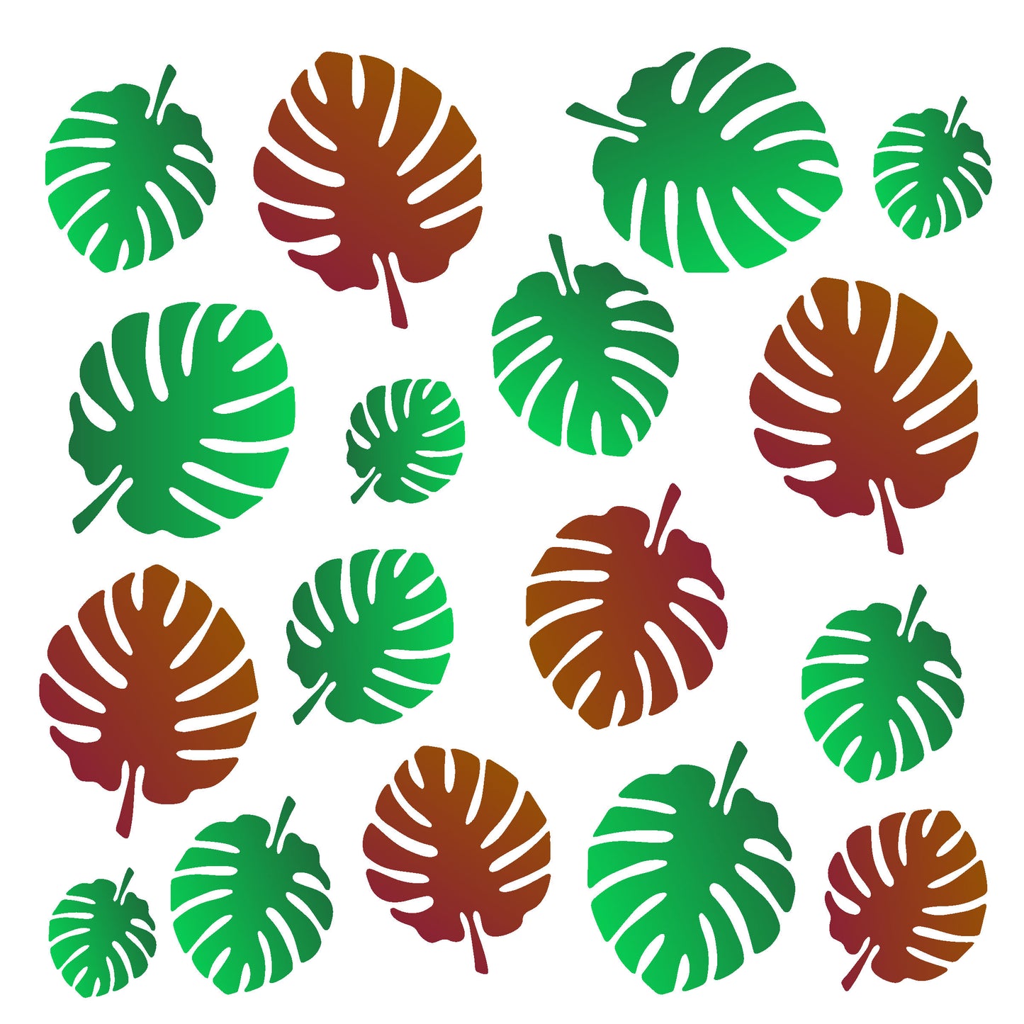 MaxxxMart-Leaves Wall Stencil(Inches)