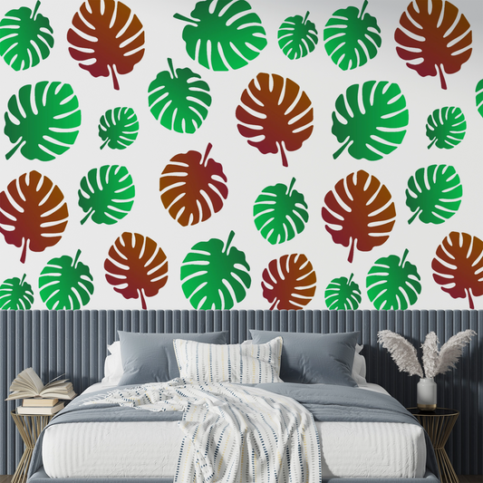 MaxxxMart-Leaves Wall Stencil(Inches)
