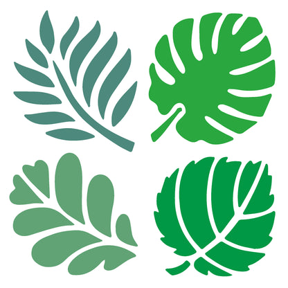 MaxxxMart-Leaves Wall Stencil(Inches)