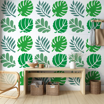MaxxxMart-Leaves Wall Stencil(Inches)