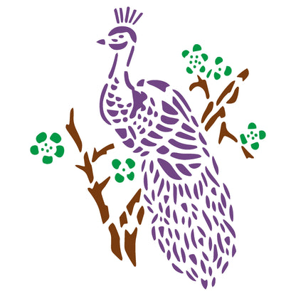 MaxxxMart - Birds Wall Stencil(Inches)