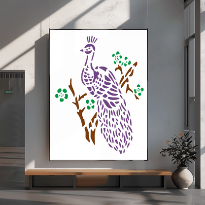 MaxxxMart - Birds Wall Stencil(Inches)