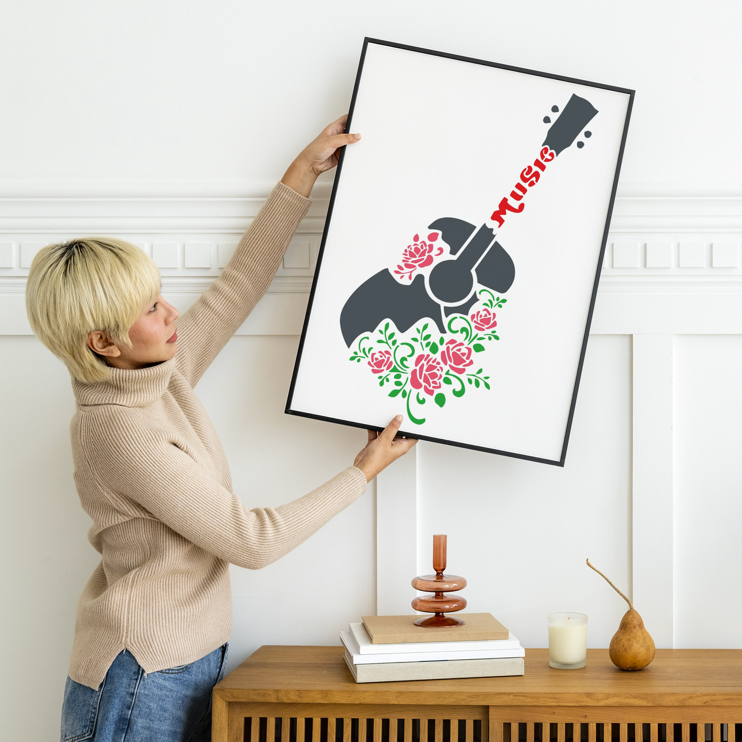 MaxxxMart-Music  Wall Stencils(Inches)