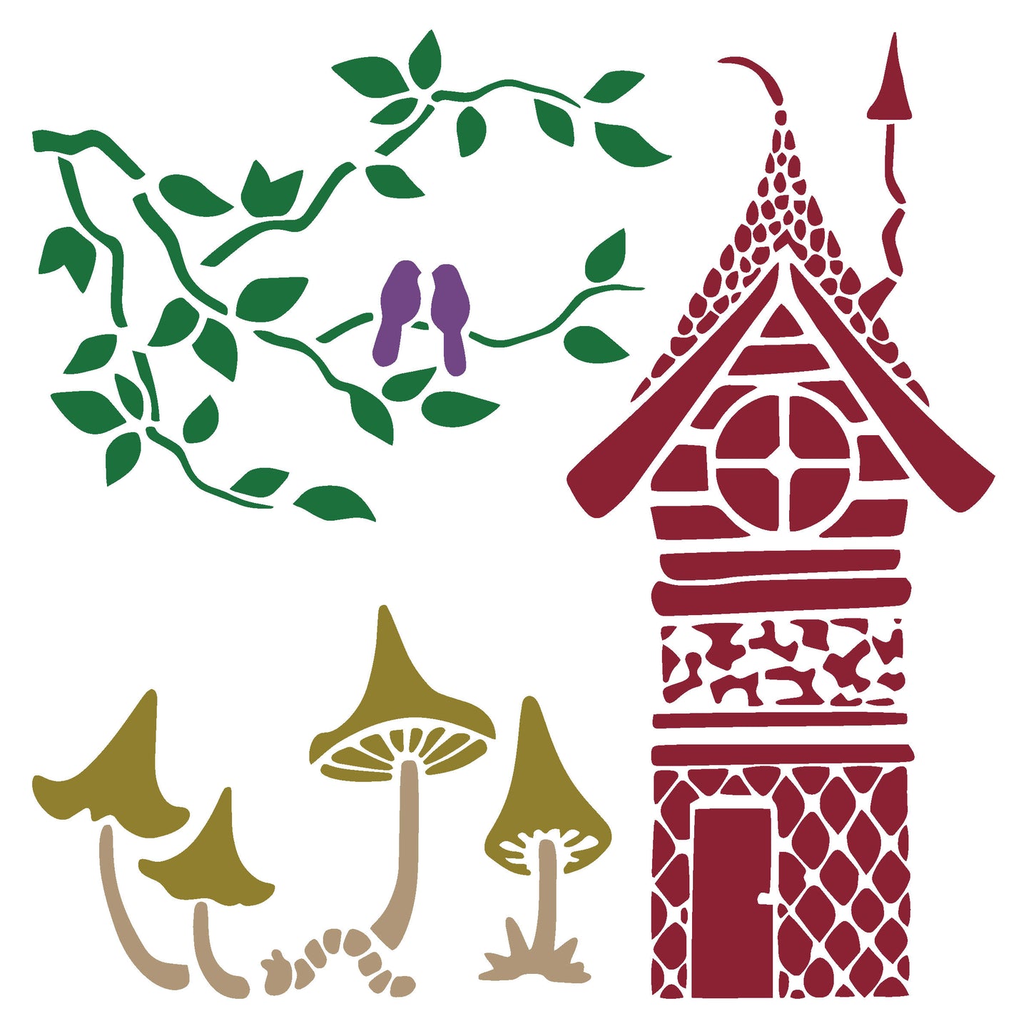 MaxxMart- Multi Theme Wall Stencil (Inches)