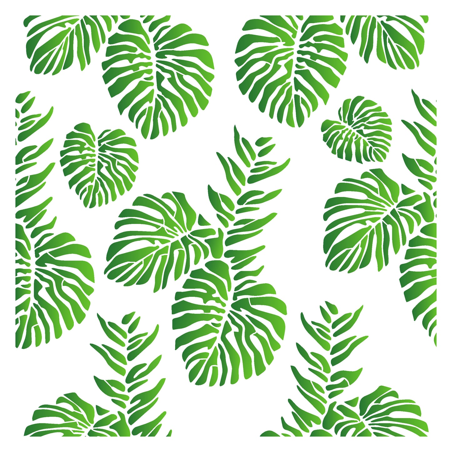 MaxxxMart-Leaves Wall Stencil(Inches)