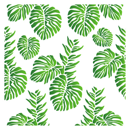 MaxxxMart-Leaves Wall Stencil(Inches)