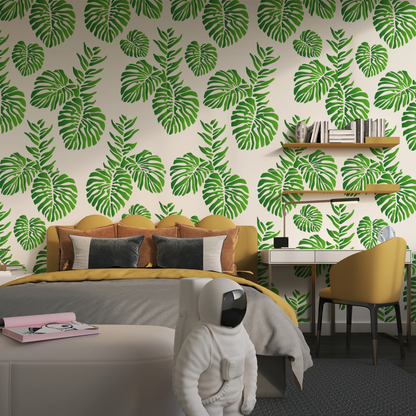 MaxxxMart-Leaves Wall Stencil(Inches)