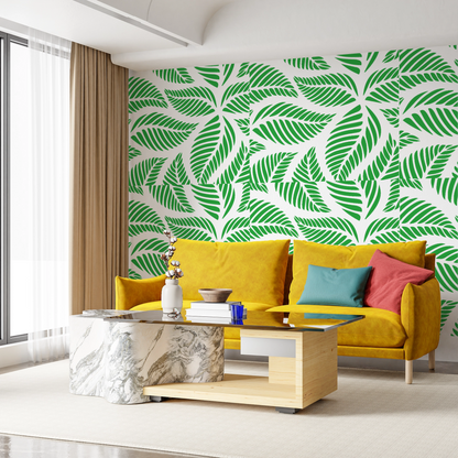 MaxxxMart - Leaves Wall Stencil(Inches)