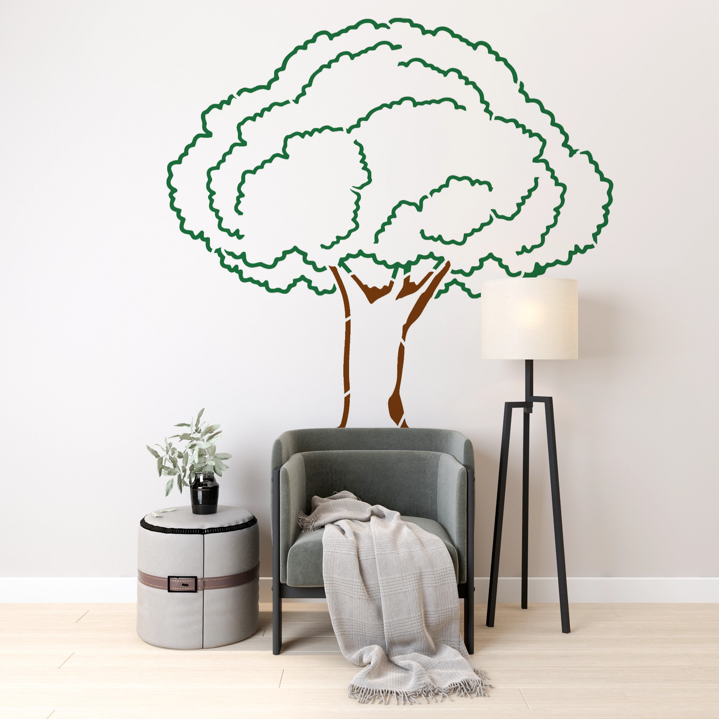 MaxxMart-Trees And Branches  Wall Stencil-6 (Inches)