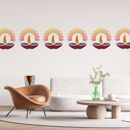 MaxxxMart-Diya Wall Stencils(inches)