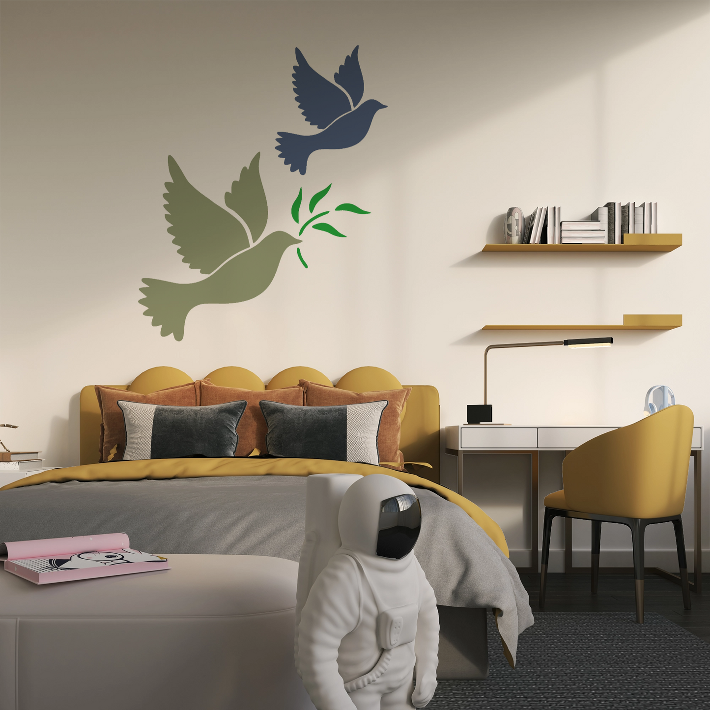 MaxxxMart-Birds Wall Stencils(Inches)