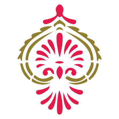 MaxxMart-Damask Pattern Wall Stencil (Inches)