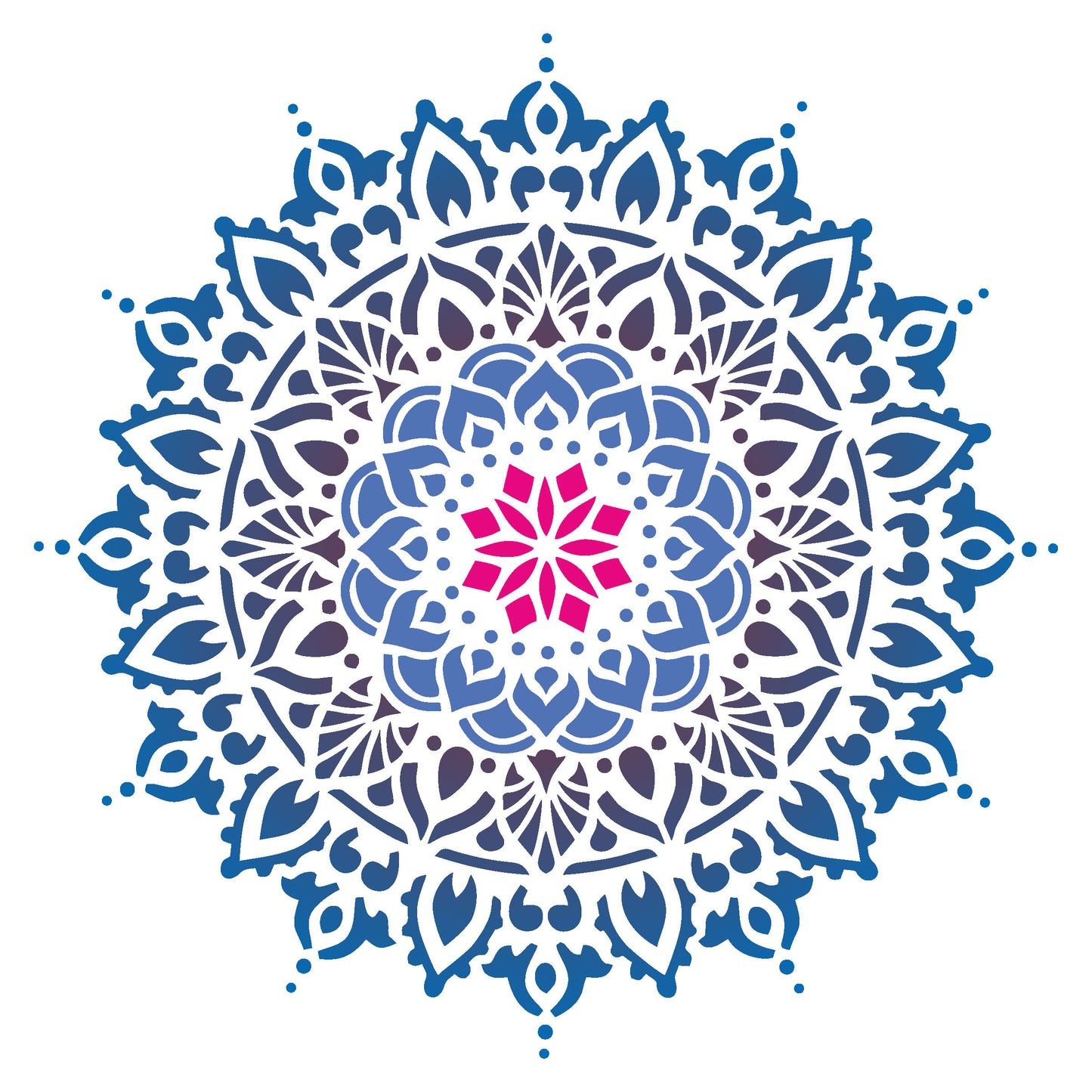 MaxxMart-Mandala Wall Stencil(Inches)