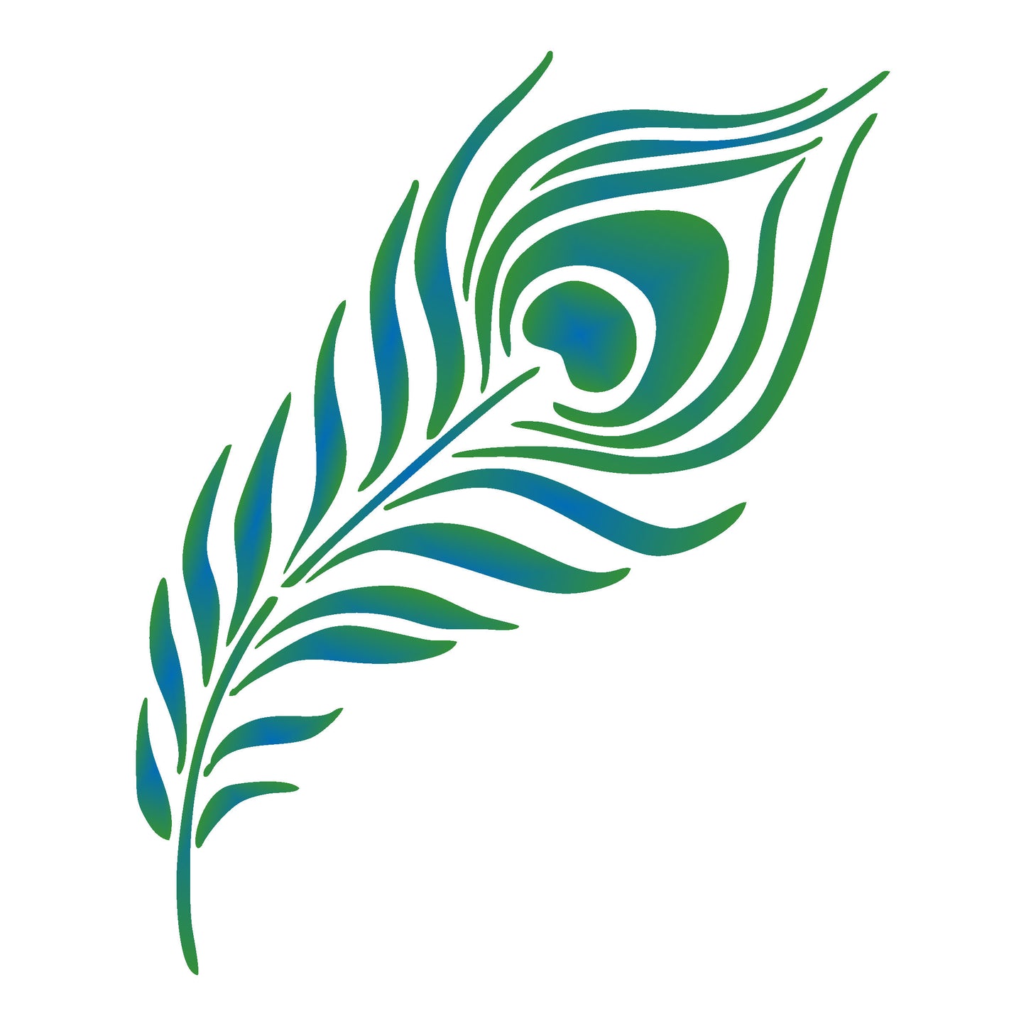 MaxxMart-Feather  Wall Stencil-4(Inches)