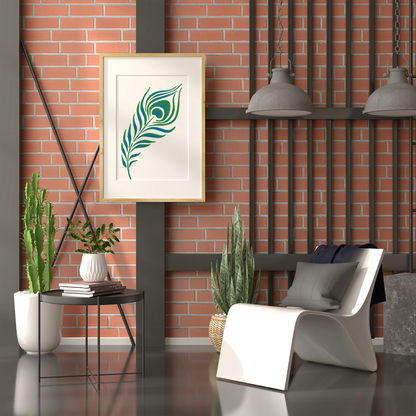 MaxxMart-Feather  Wall Stencil-4(Inches)