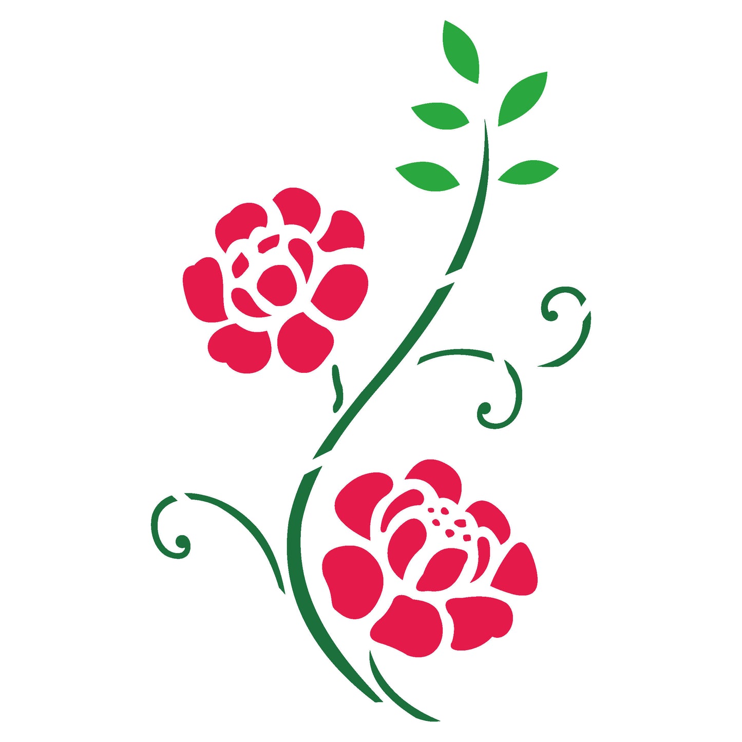 MaxxxMart-Flower Wall Stencil(Inches)