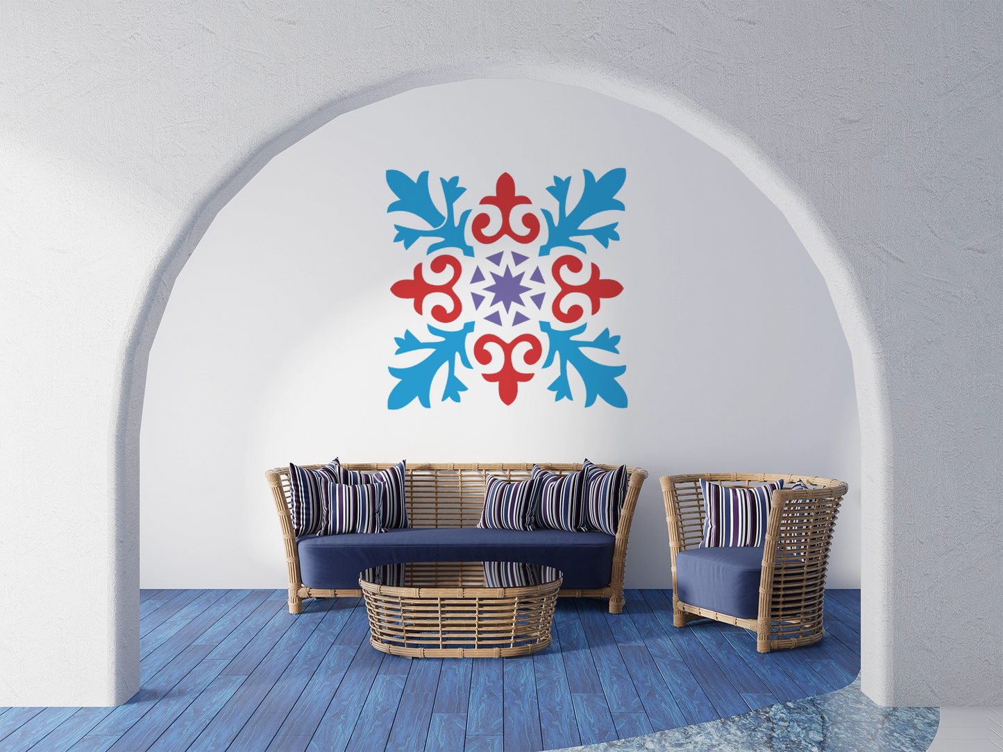 MaxxxMart -Tiles Pattern Wall Stencil (Inches)