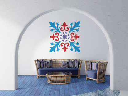 MaxxxMart -Tiles Pattern Wall Stencil (Inches)