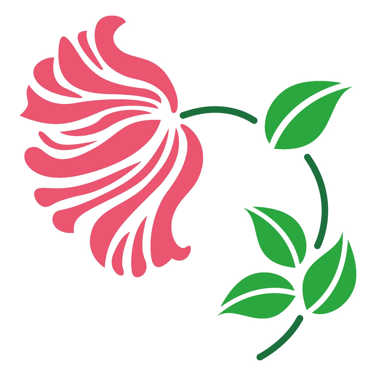 MaxxxMart-Flower Wall Stencil(Inches)