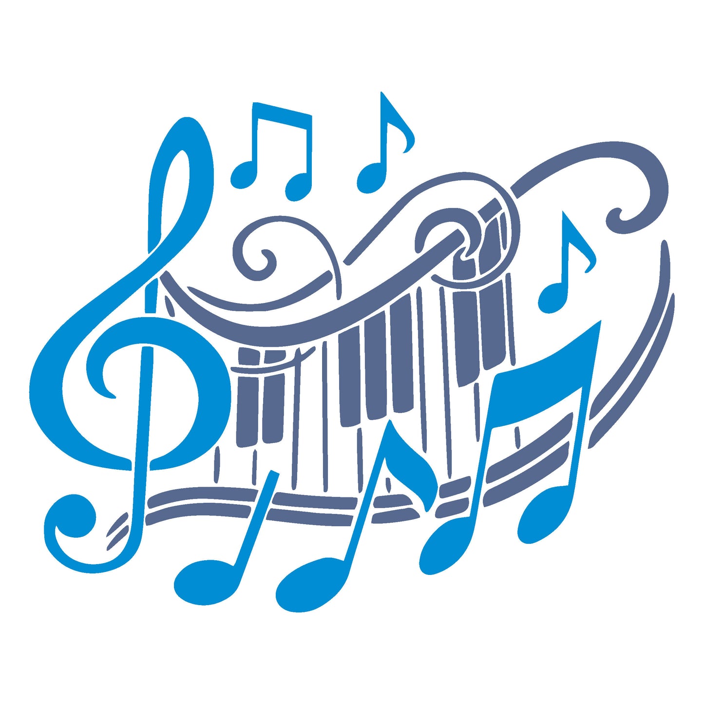 MaxxxMart-Music  Wall Stencils(Inches)