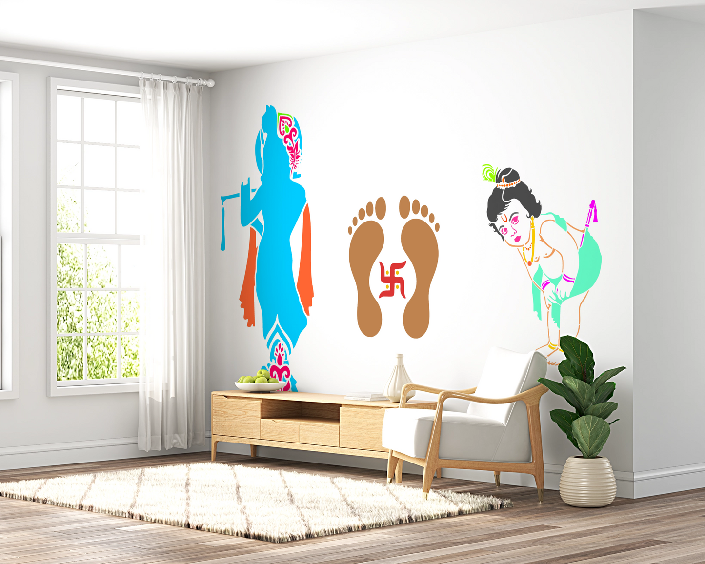 MaxxMart-God Theme Wall Stencil-4(Inches)