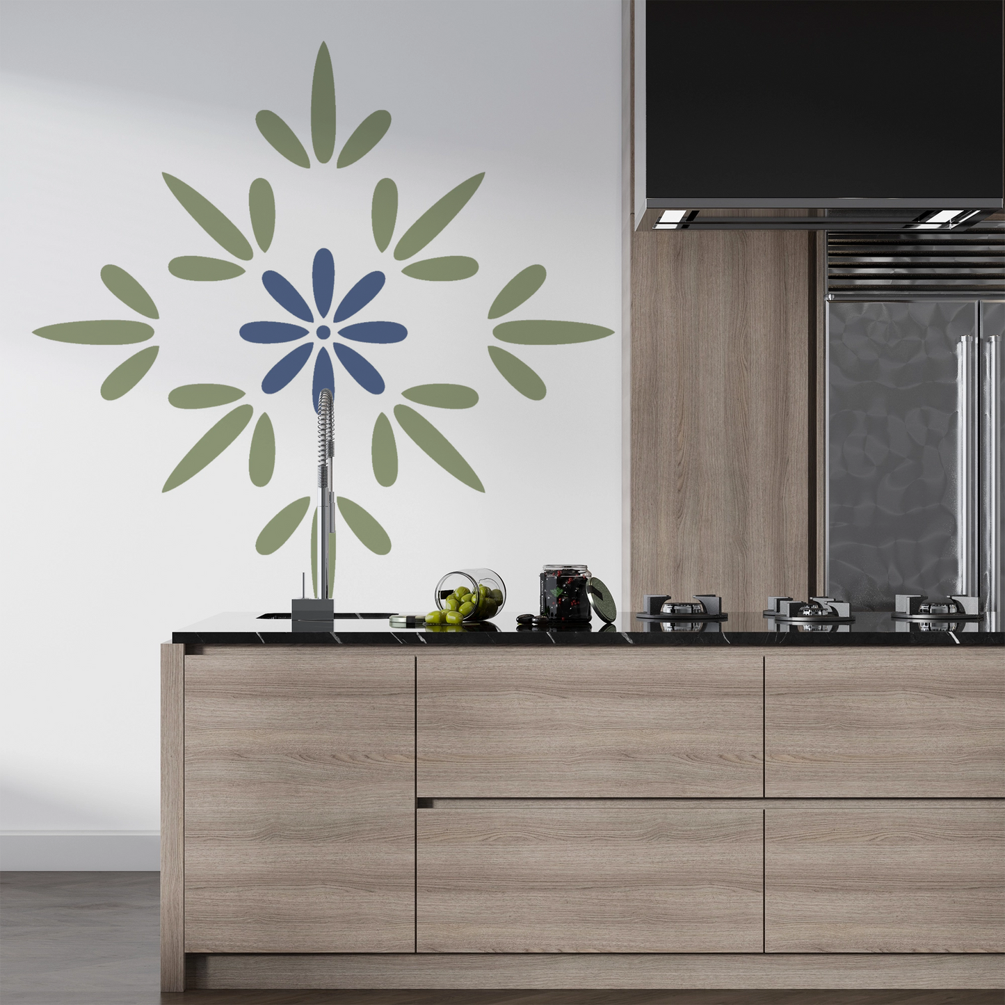 MaxxxMart -Tiles Pattern Wall Stencil (Inches)