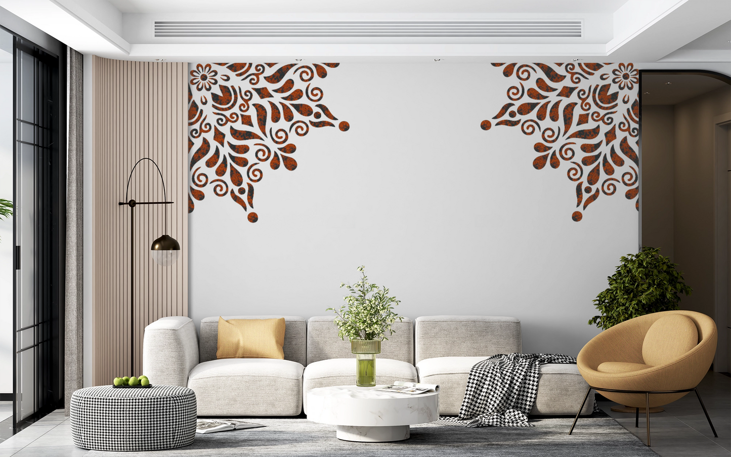 MaxxMart-Mandala Corner  Wall Stencil (Inches)