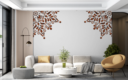 MaxxMart-Mandala Corner  Wall Stencil (Inches)