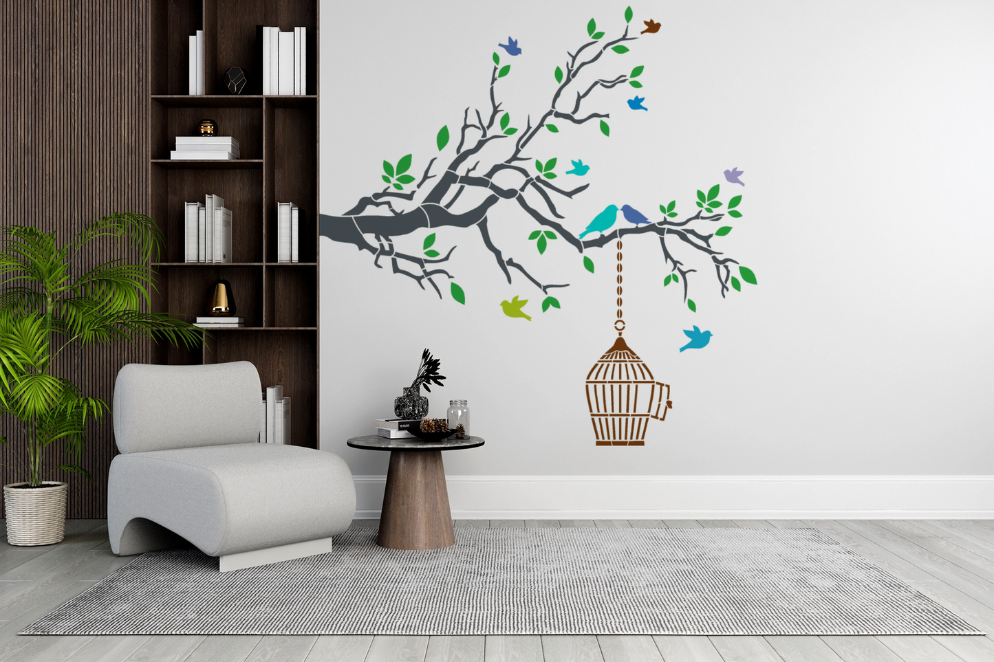 MaxxMart-Trees And Branches  Wall Stencil-6 (Inches)