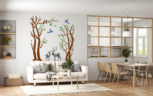 MaxxMart-Trees And Branches Wall Stencil (Inches)