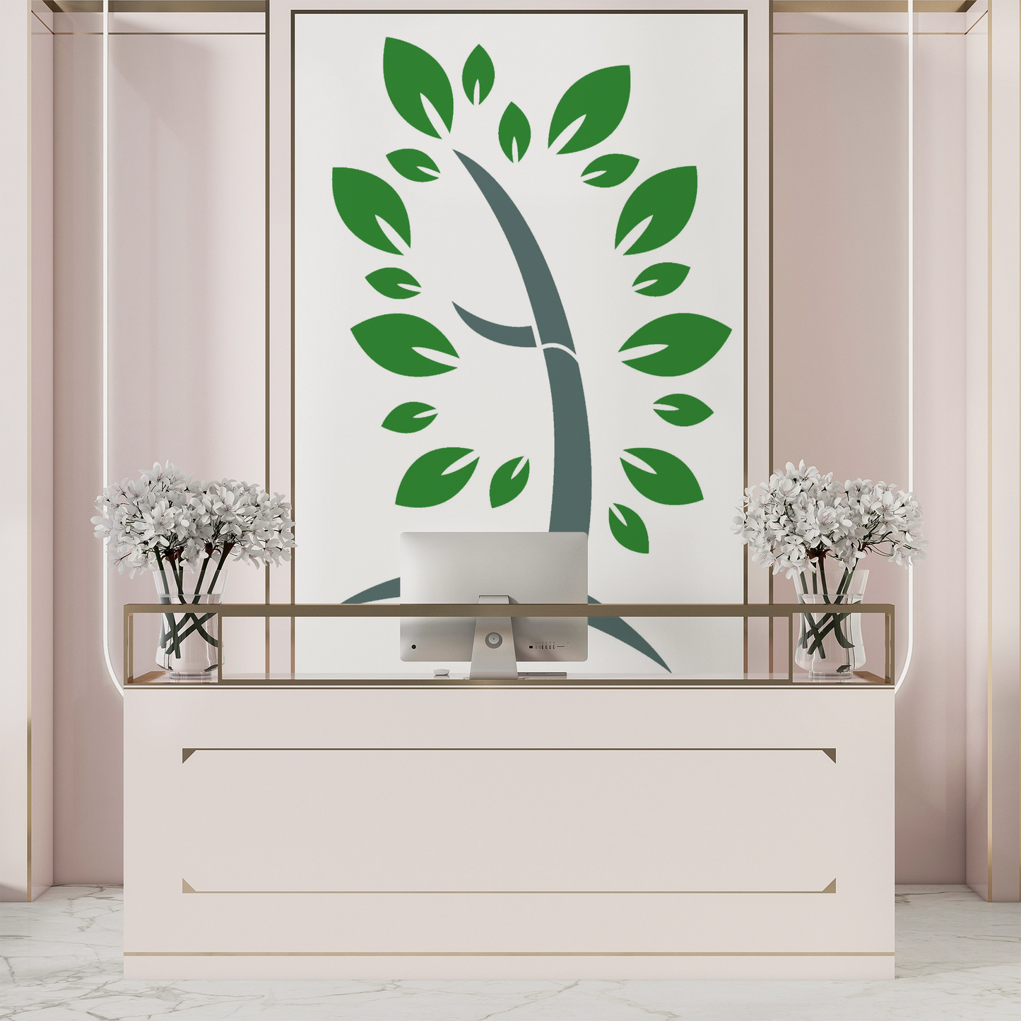 MaxxxMart - Leaves Wall Stencil(Inches)