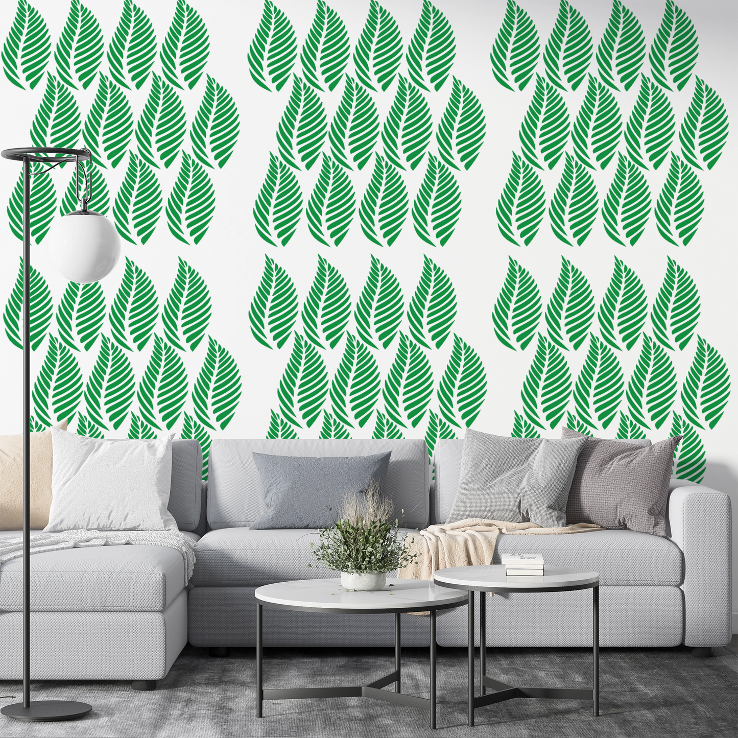 MaxxxMart - Leaves Wall Stencil-1 (Inches)