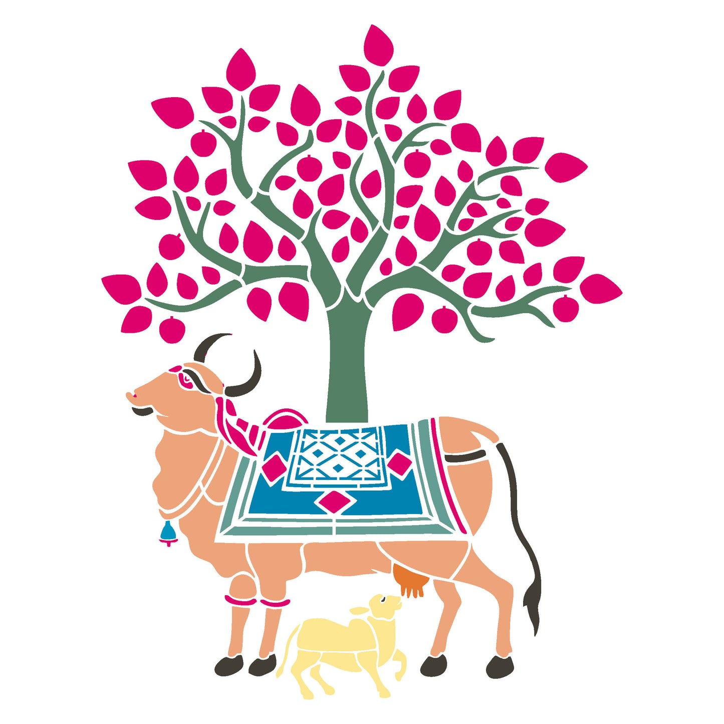 MaxxxMart - God's Theme Wall stencil (Inches)