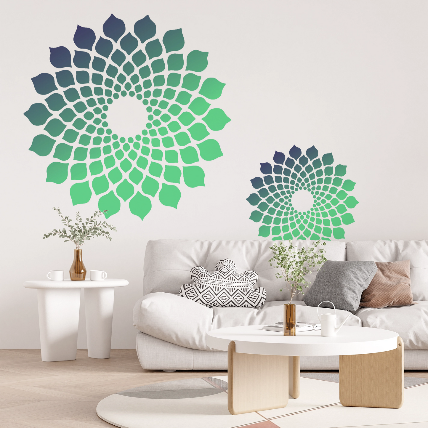 MaxxxMart - Mandala Wall Stencil-1 (Inches)