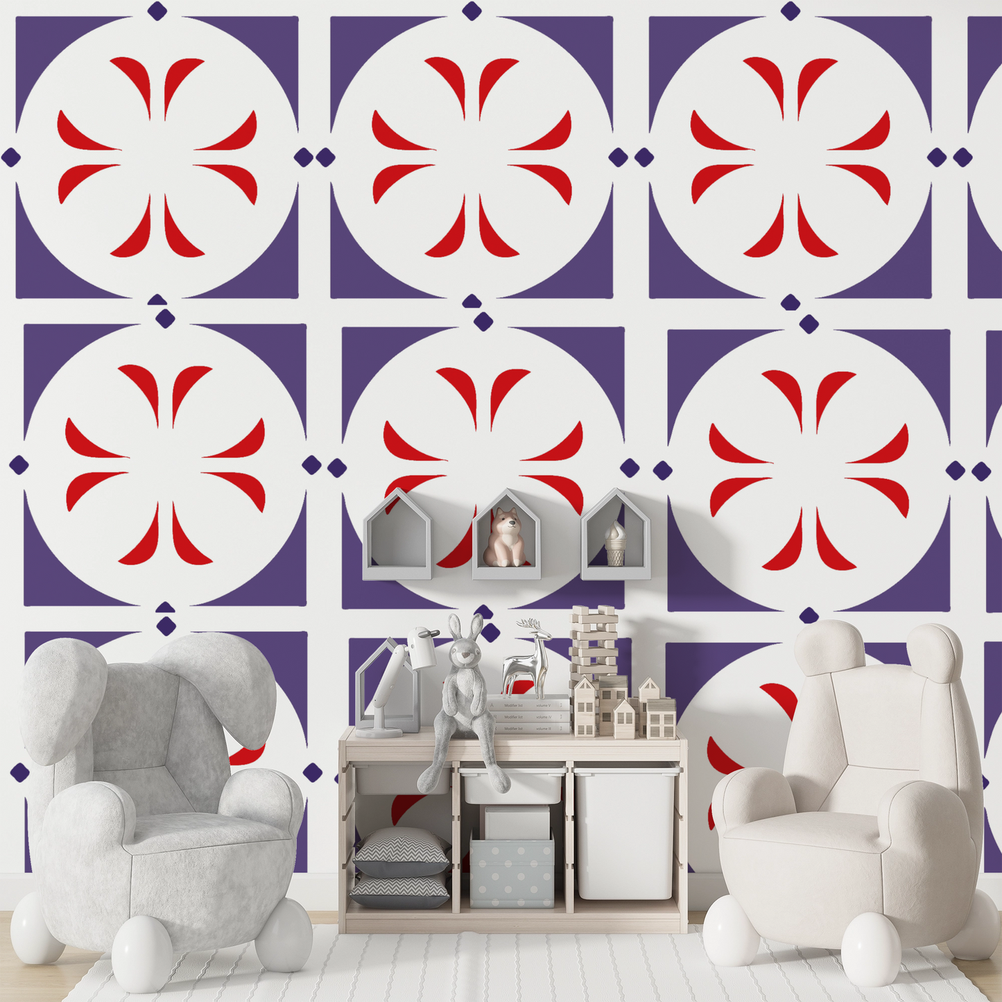 MaxxxMart - Wall Pattern Theme wall Stencil -4 (Inches)