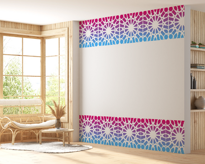 MaxxxMart - Wall Pattern Theme wall Stencil -3 (Inches)