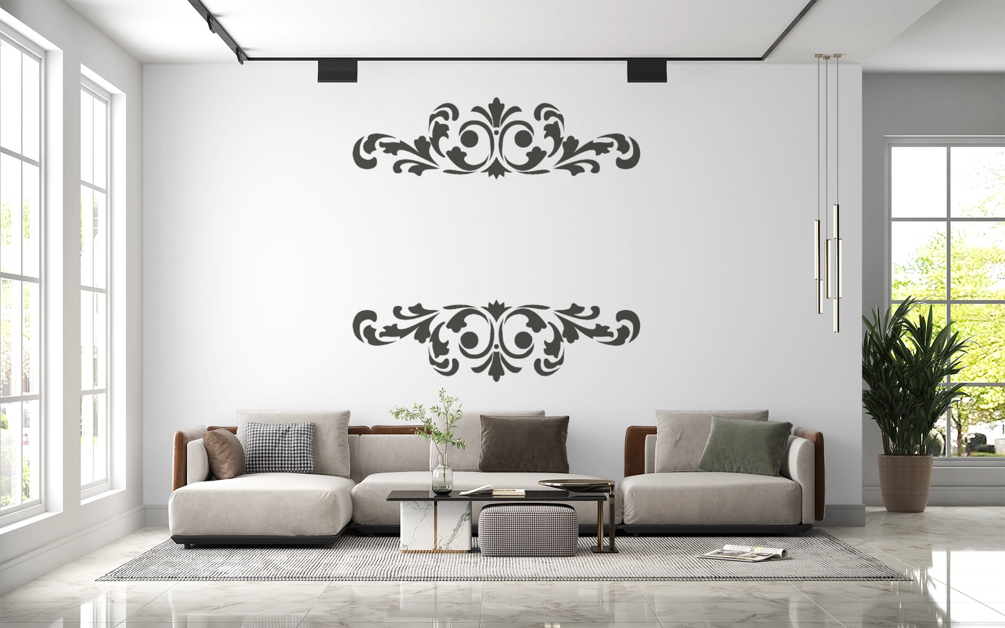 MaxxxMart - Wall Pattern Theme wall Stencil -8 (Inches)