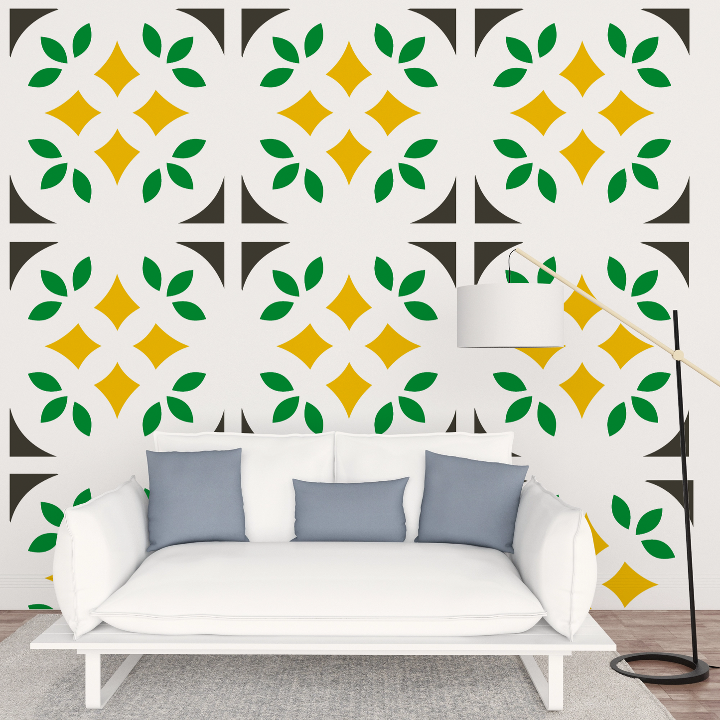MaxxxMart - Wall Pattern Theme wall Stencil -8 (Inches)