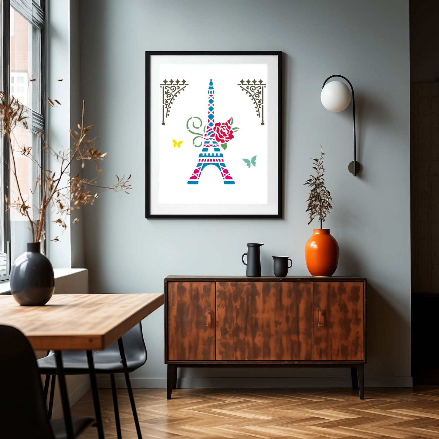 MaxxxMart - Theme Wall Stencil -1(Inches)