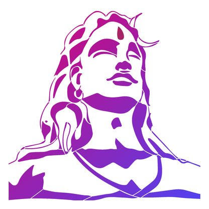 MaxxxMart - God Ganesha And Lord Shivan Wall Stencil (Inches)