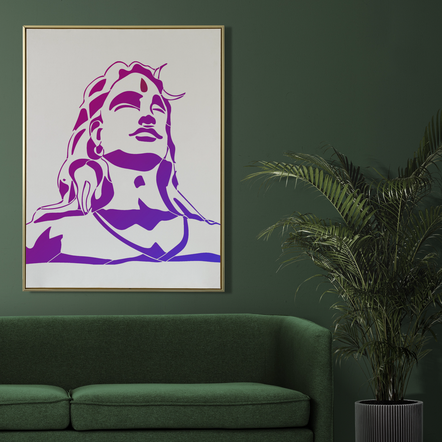 MaxxxMart - God Ganesha And Lord Shivan Wall Stencil (Inches)